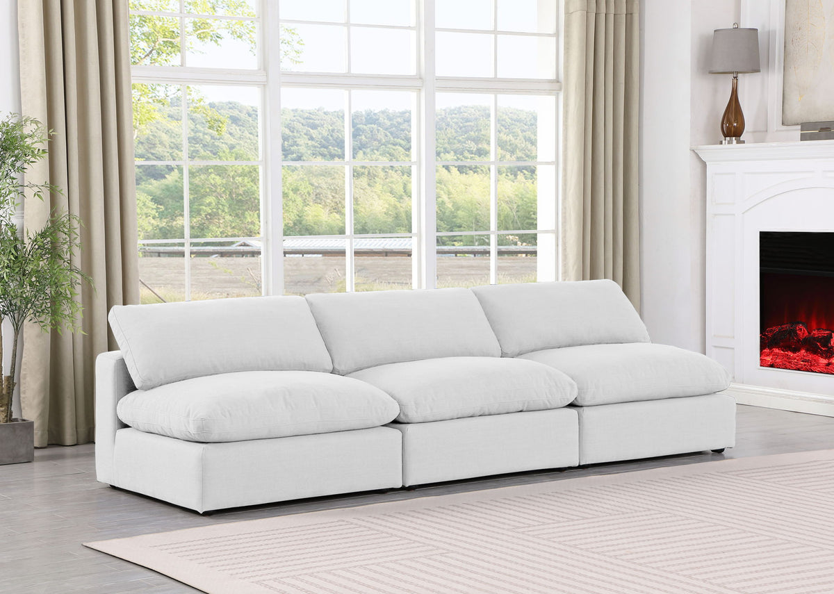 Comfy - Linen Modular Armless Sofa 3 Seats