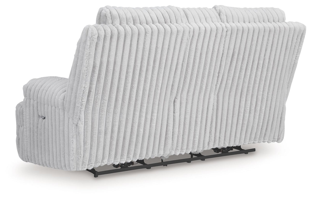 Rhines Falls - Double Reclining Power Loveseat With Console - Alloy