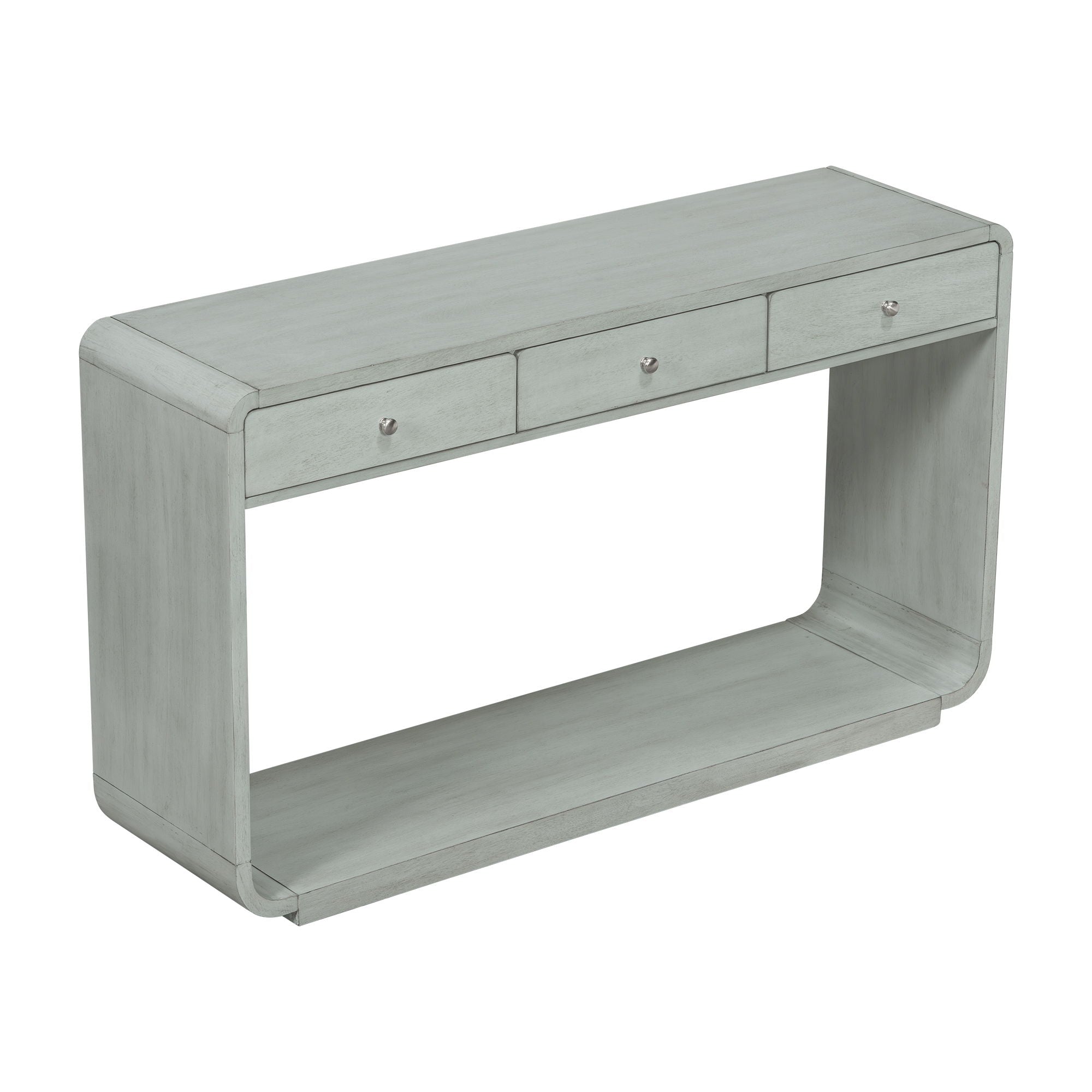 Console Table With 3 Drawers And Display Shelf
