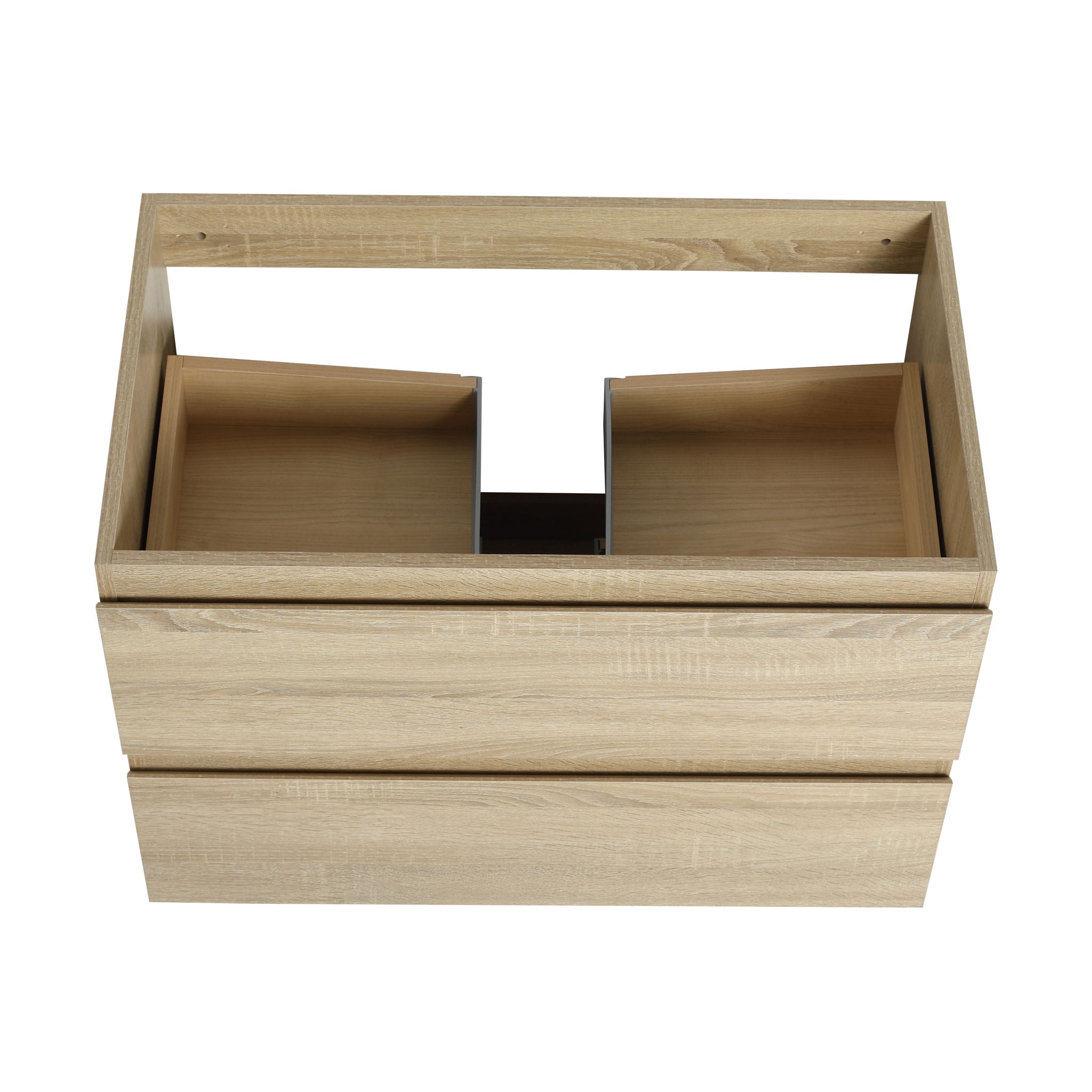 Wall Mounted Bathroom Vanity & Sink, 2 Soft Close Drawers