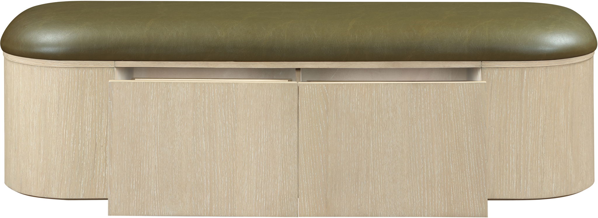 Velden - Upholstered Storage Bench With Stained Natural Base