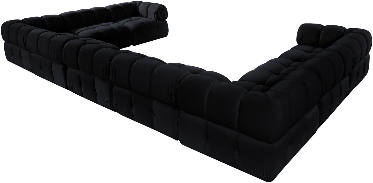 Orin - Velvet Performance Fabric Upholstered 9 Piece Sectional