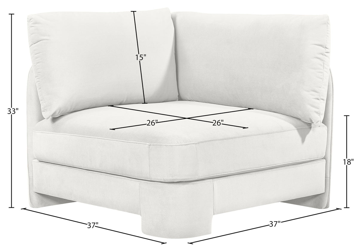 Hammond - Velvet Performance Fabric Upholstered Corner Chair
