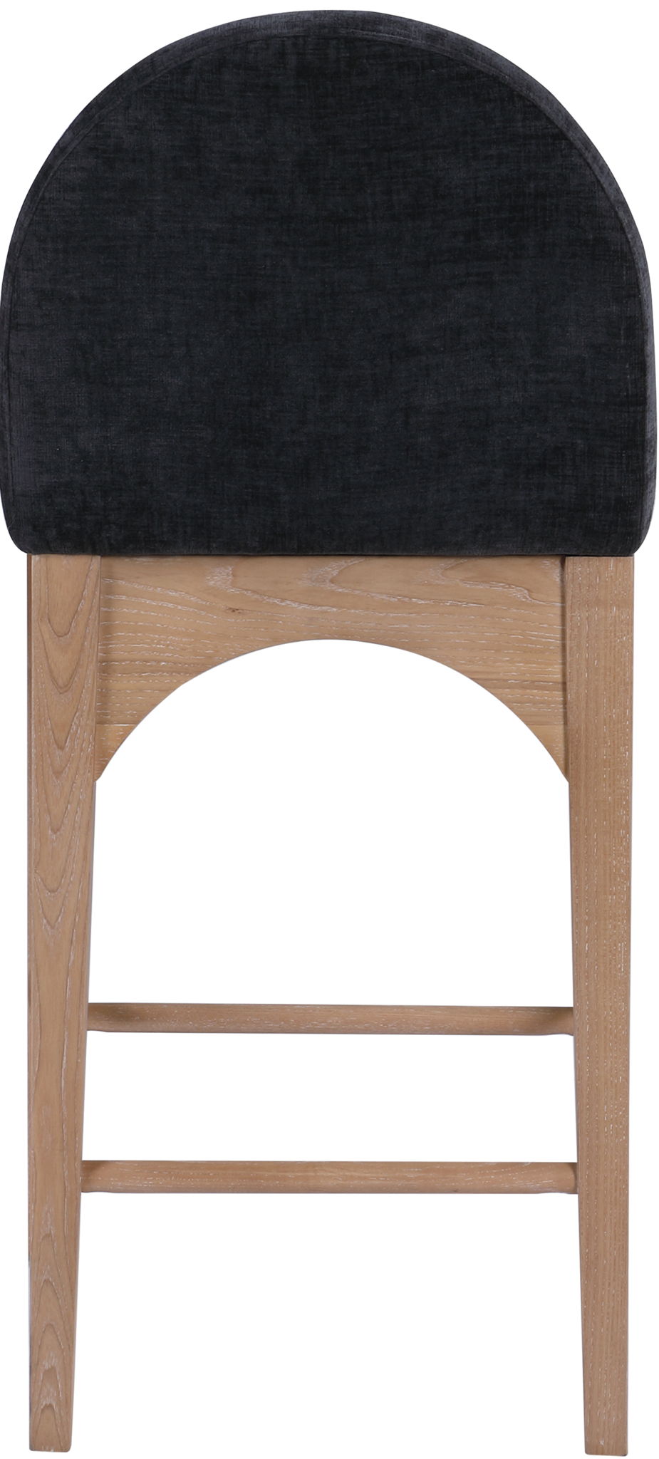 Waldorf - Chenille Stool With Natural Legs