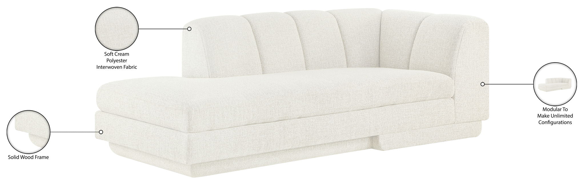 Modari - Fabric Upholstered Chaise