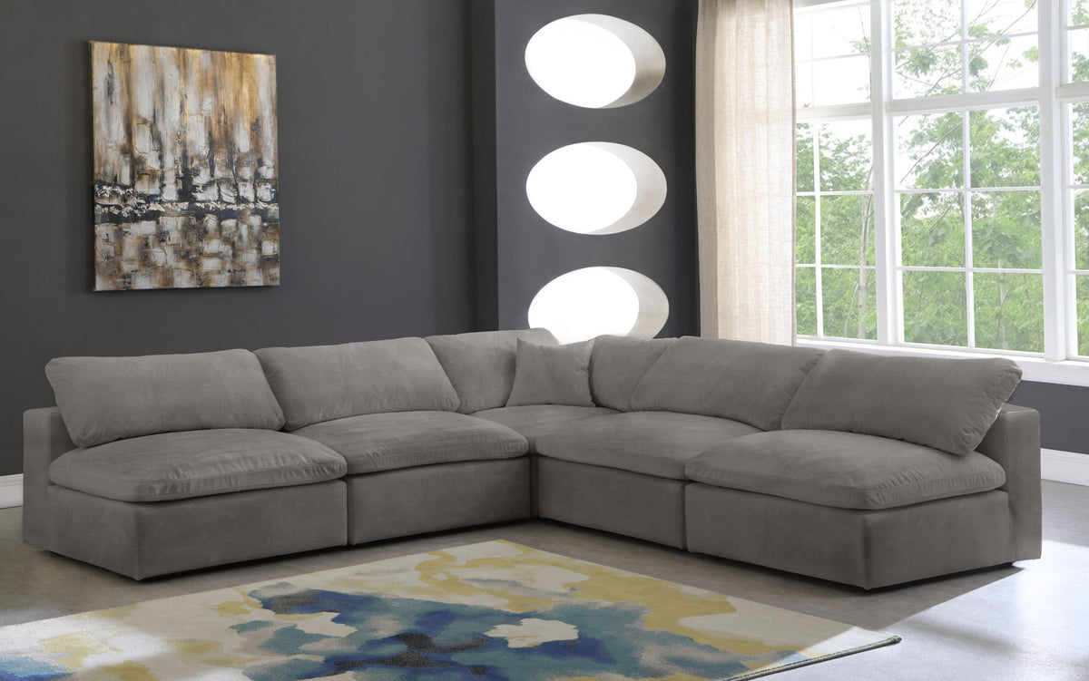 Cozy - 5 Piece Modular Corner Armless Sectional