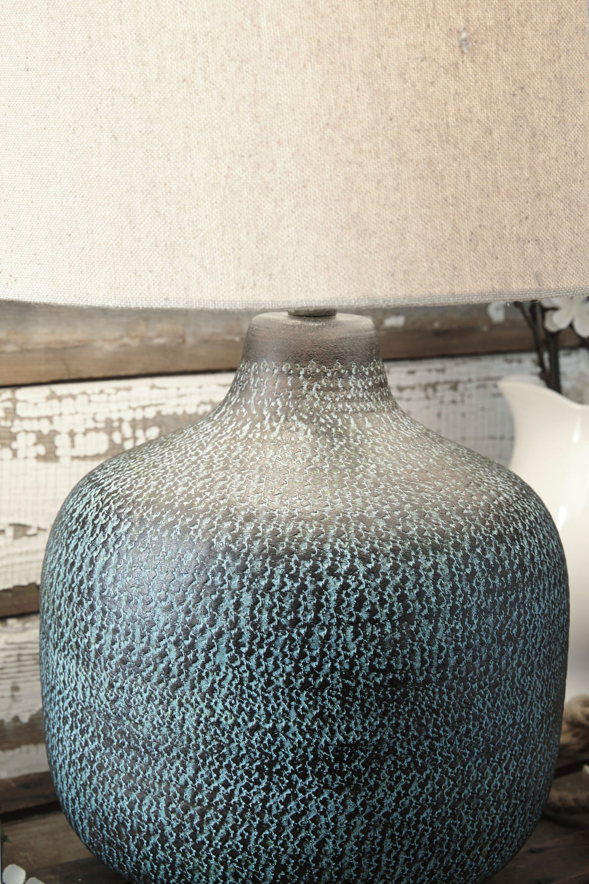 Malthace - Metal Table Lamp - Patina