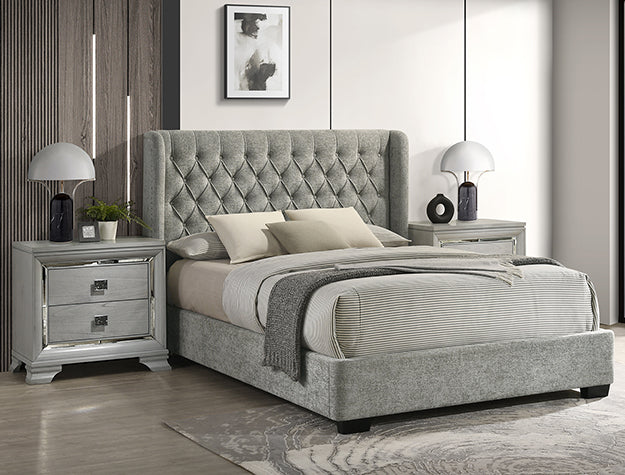 Daphne Bedroom Set L.Grey Tweed