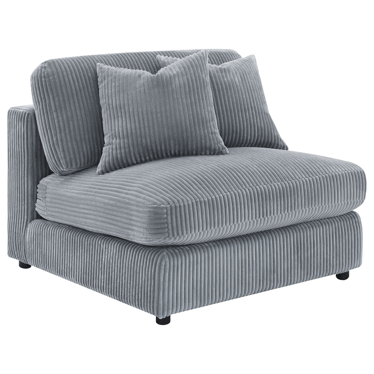 Blaine 3-Piece Corduroy Sectional in Fog
