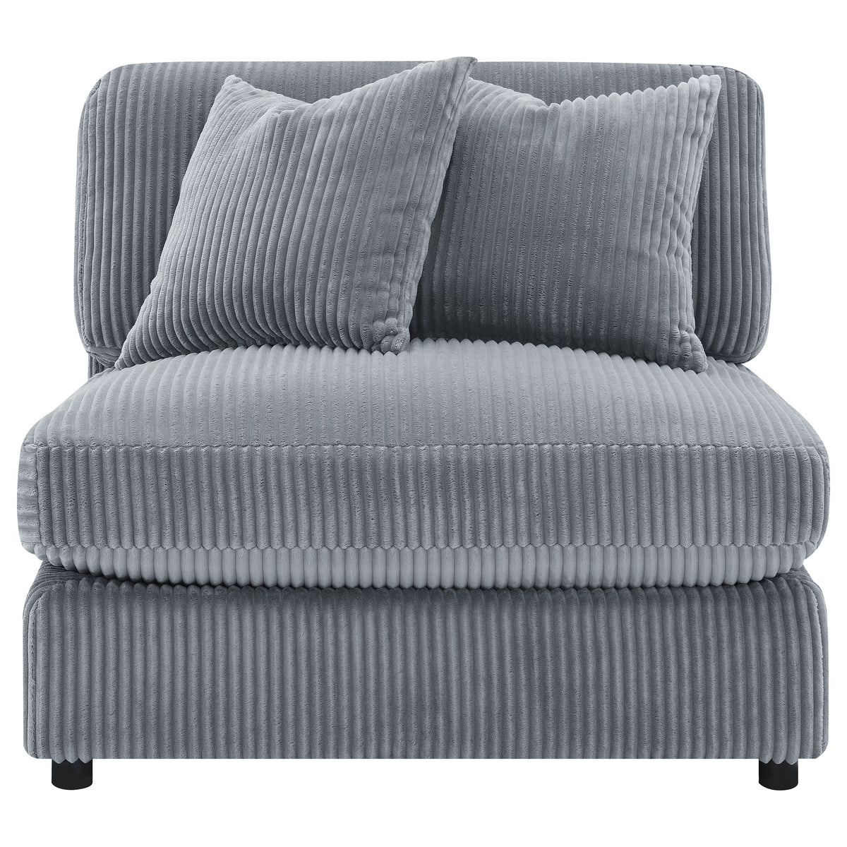 Blaine 3-Piece Corduroy Sectional in Fog