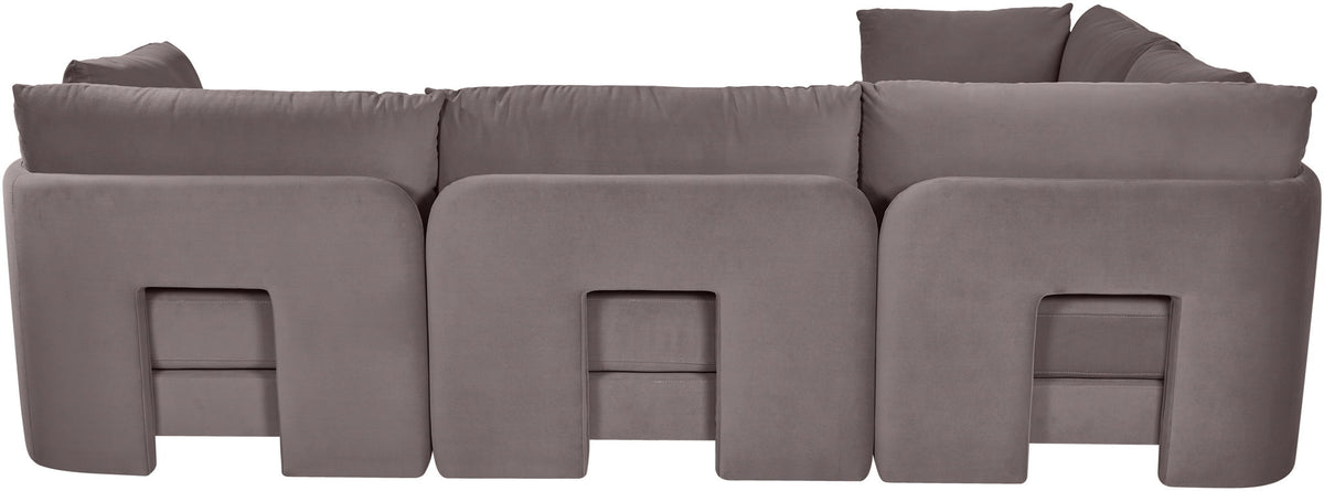 Hammond - Velvet Performance Fabric Upholstered 4 Piece Sectional