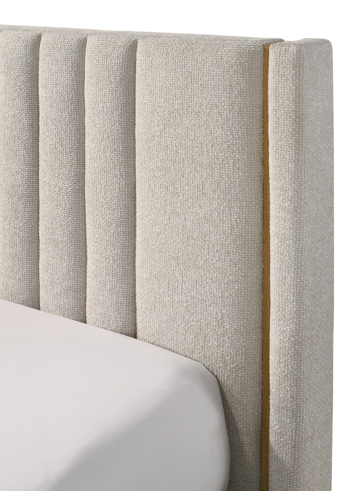 Charlene Oat Tweed Upholstered Queen Bed