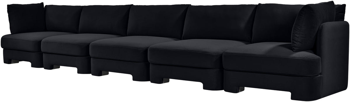 Hammond - Velvet Performance Fabric Upholstered 5 Piece Sofa
