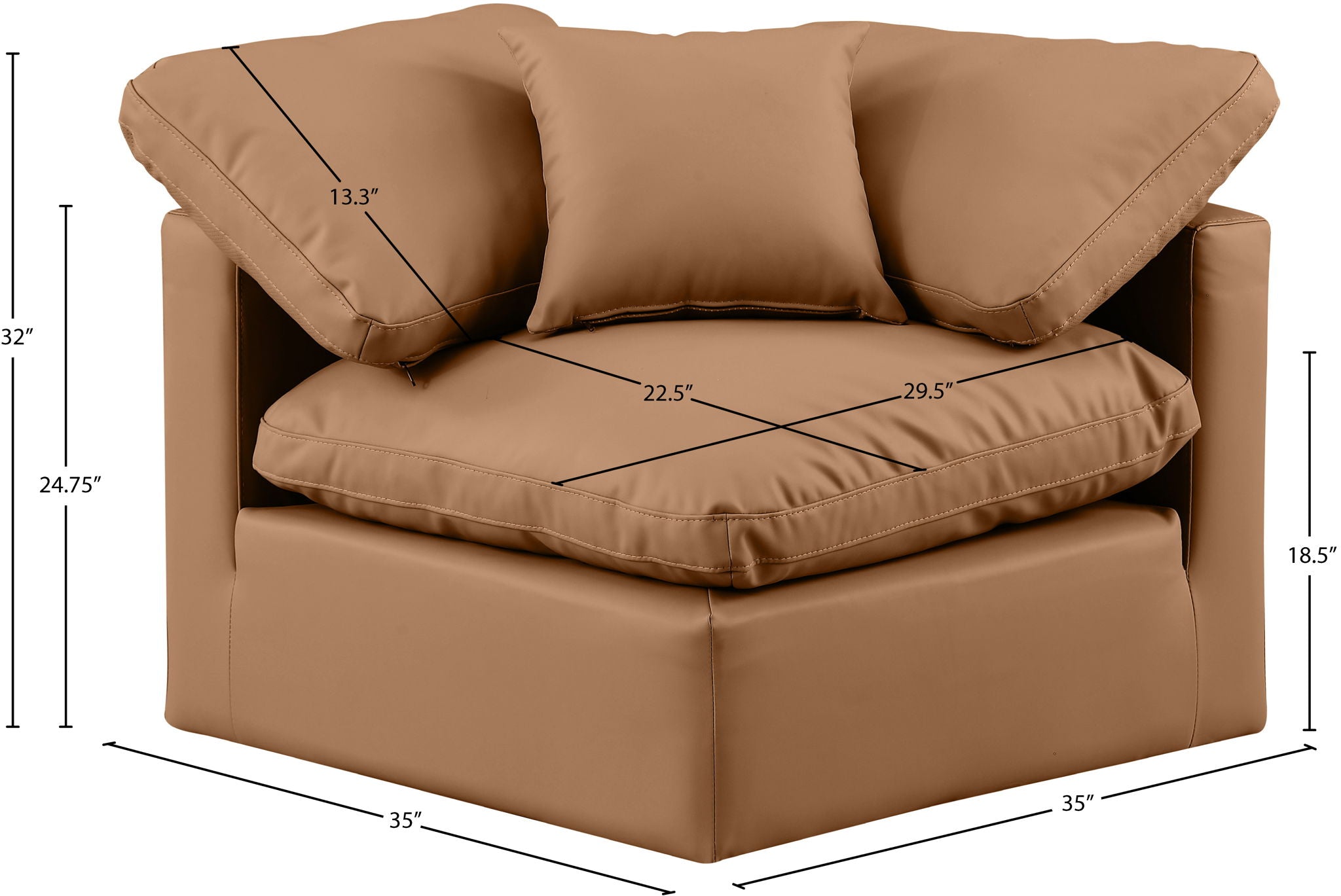 Indulge - Faux Leather Corner Chair