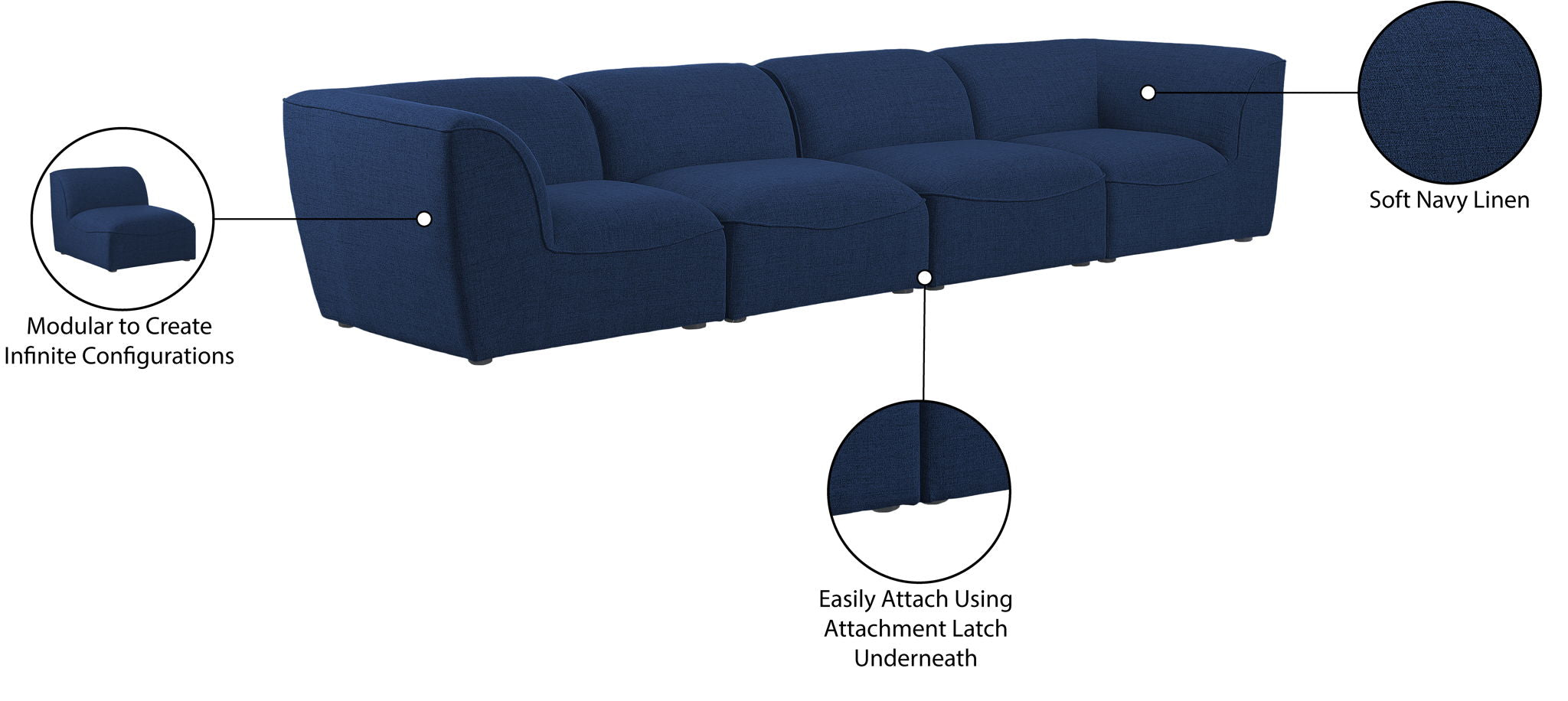 Miramar - 4 Seat Modular Sofa