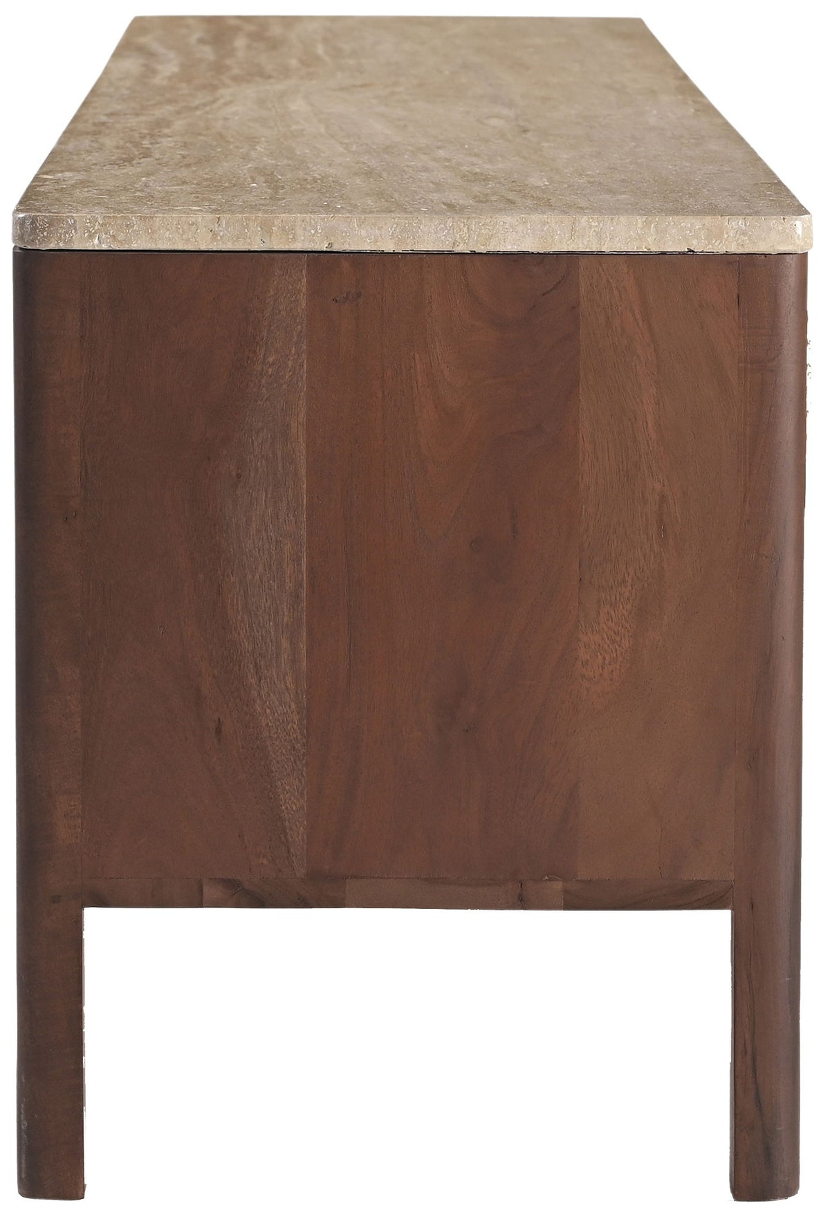 Varenna - 69" Genuine Marble And Acacia Wood Media Console