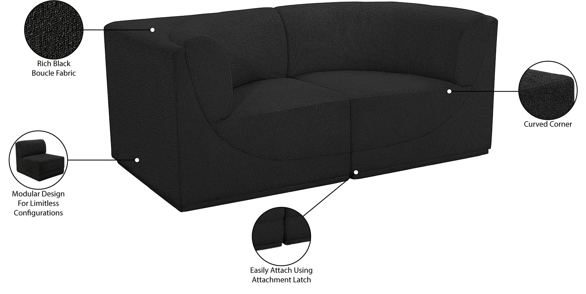 Ollie - 2 Seat Modular Sofa