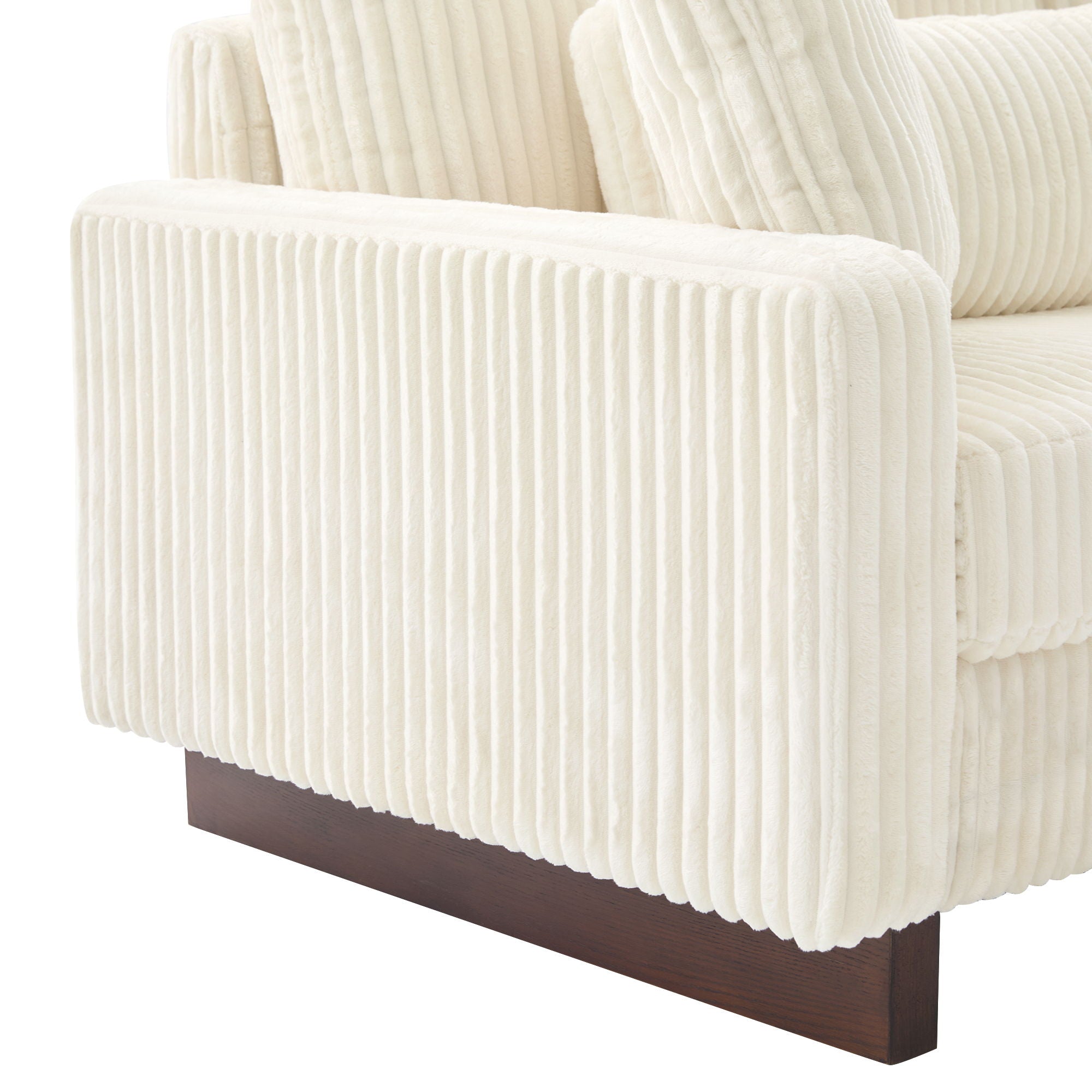 Modern Loveseat Sofa With 4 Pillows