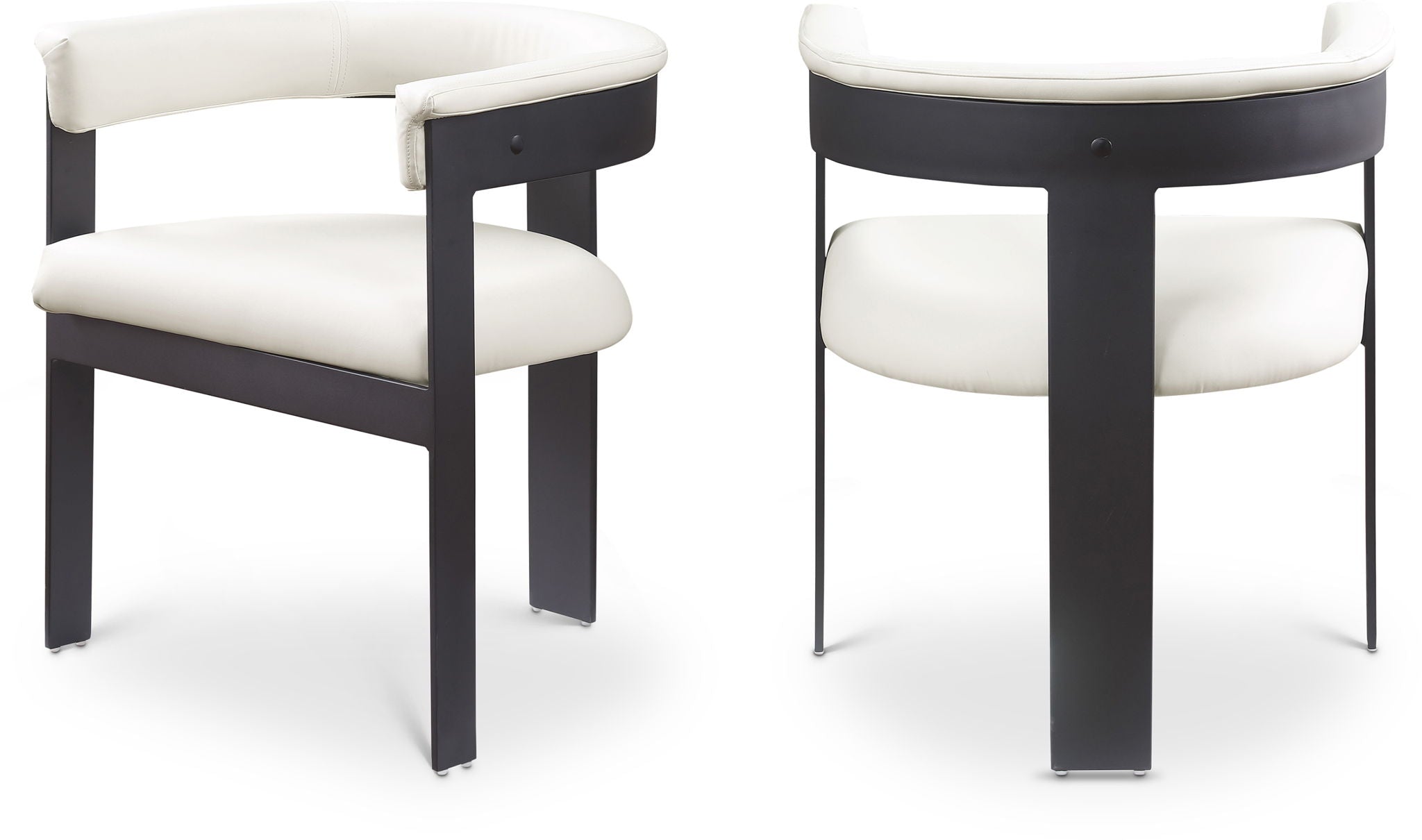 Romeo - Faux Leather Dining Chair With Black Base (Set of 2)