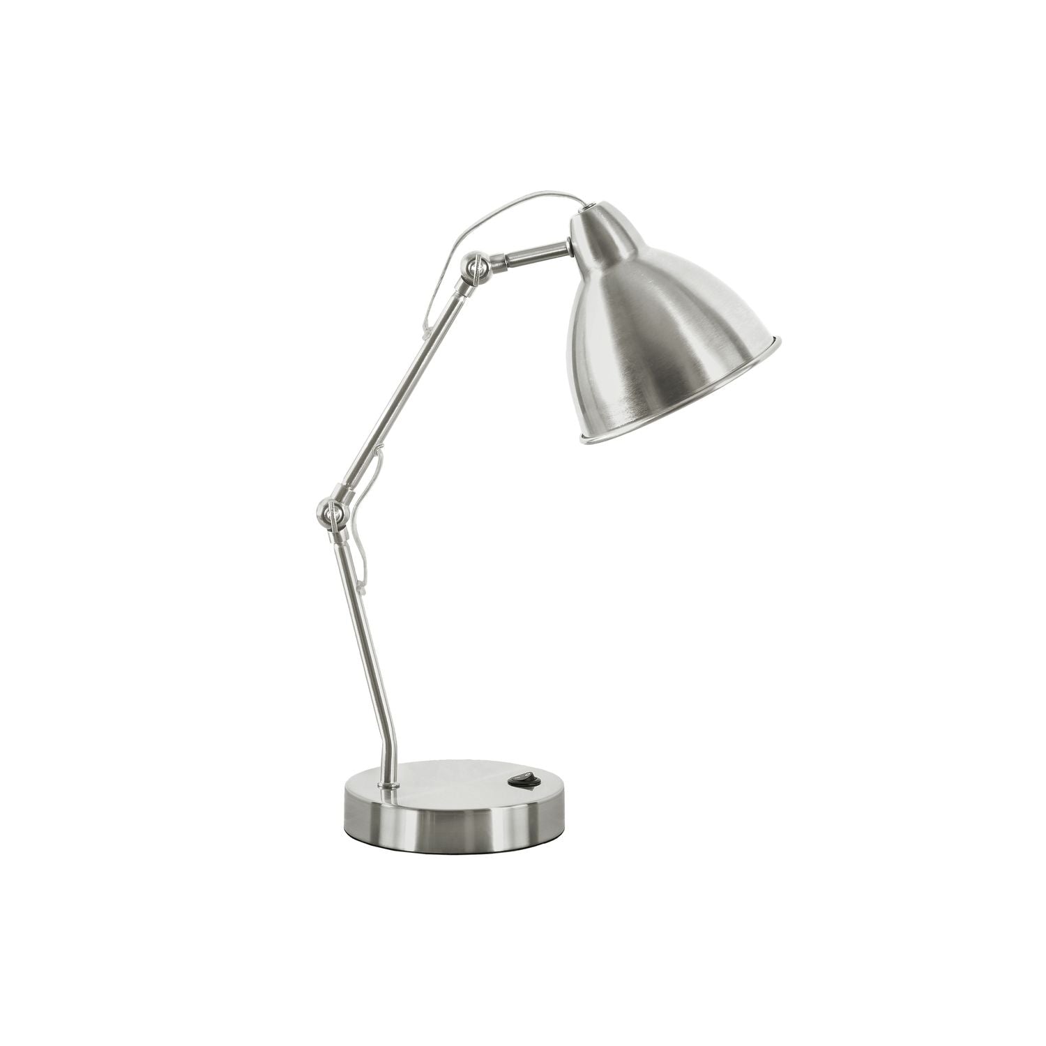 Lighting, Table Lamp, USB Port Included, Nickel Metal, Nickel Shade, Modern - Silver