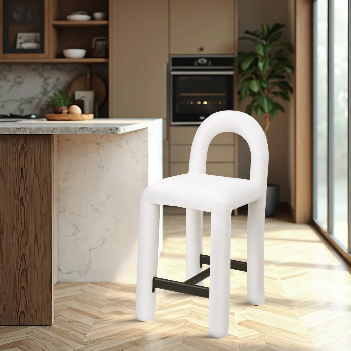 Amari - Chenille Fabric Stool