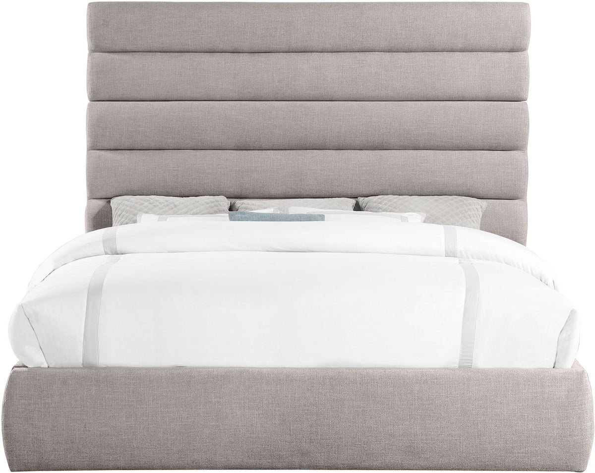 Adam - Linen Fabric Bed With 70.5" Headboard