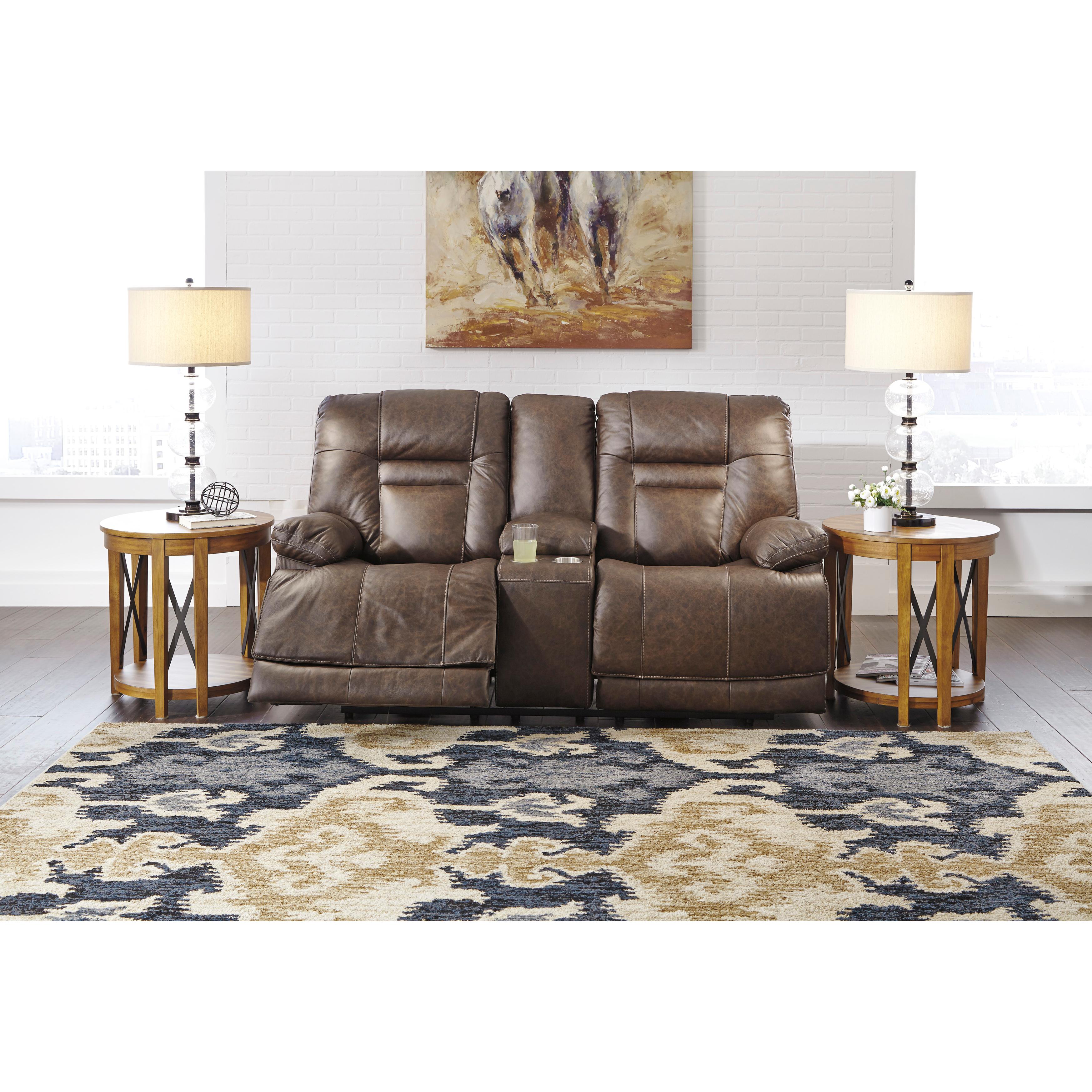 Signature Design by Ashley Wurstrow Power Reclining Leather Match Loveseat U5460318 IMAGE 5