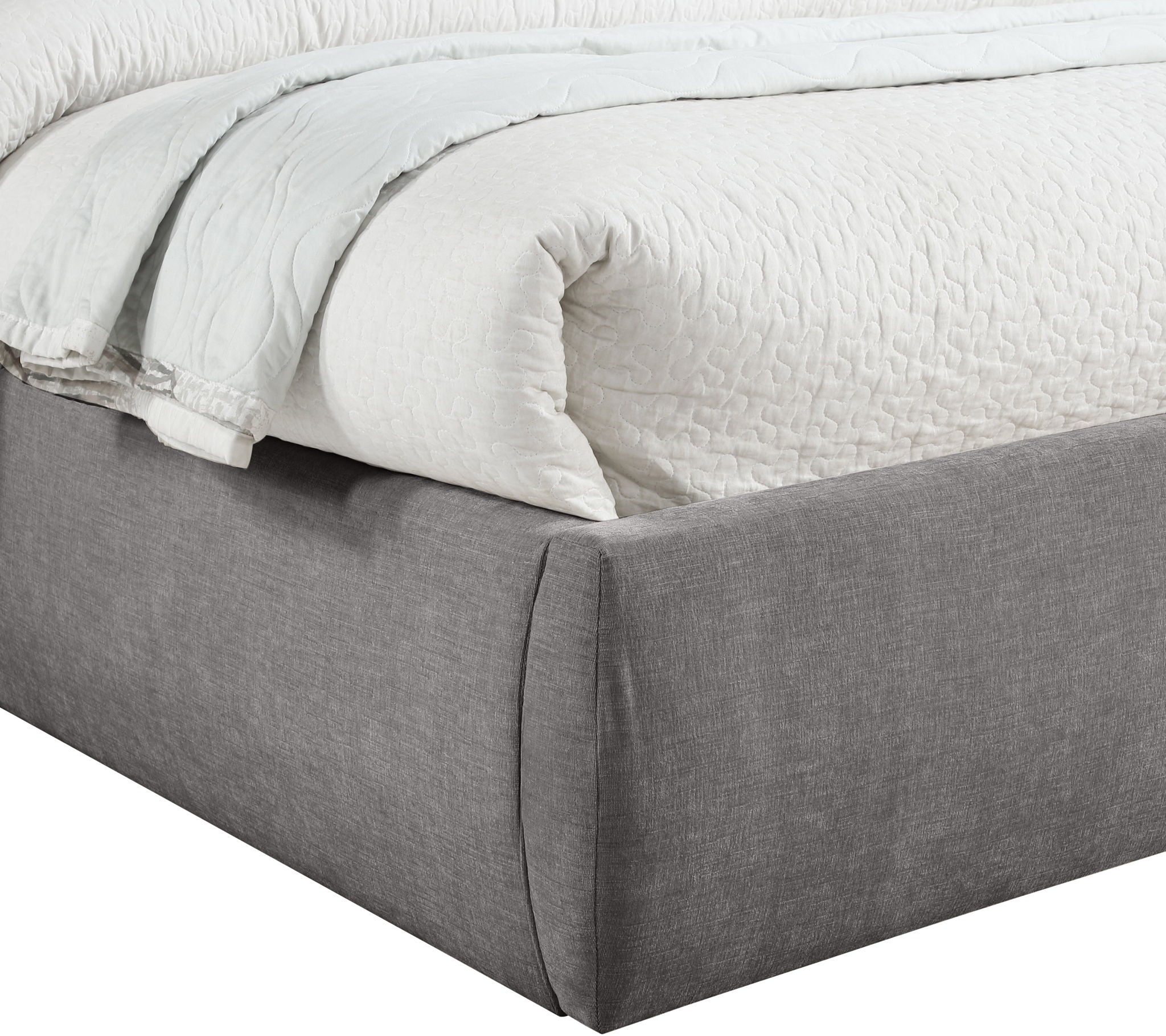 Adam - Chenille Fabric Bed With 70.5" Headboard