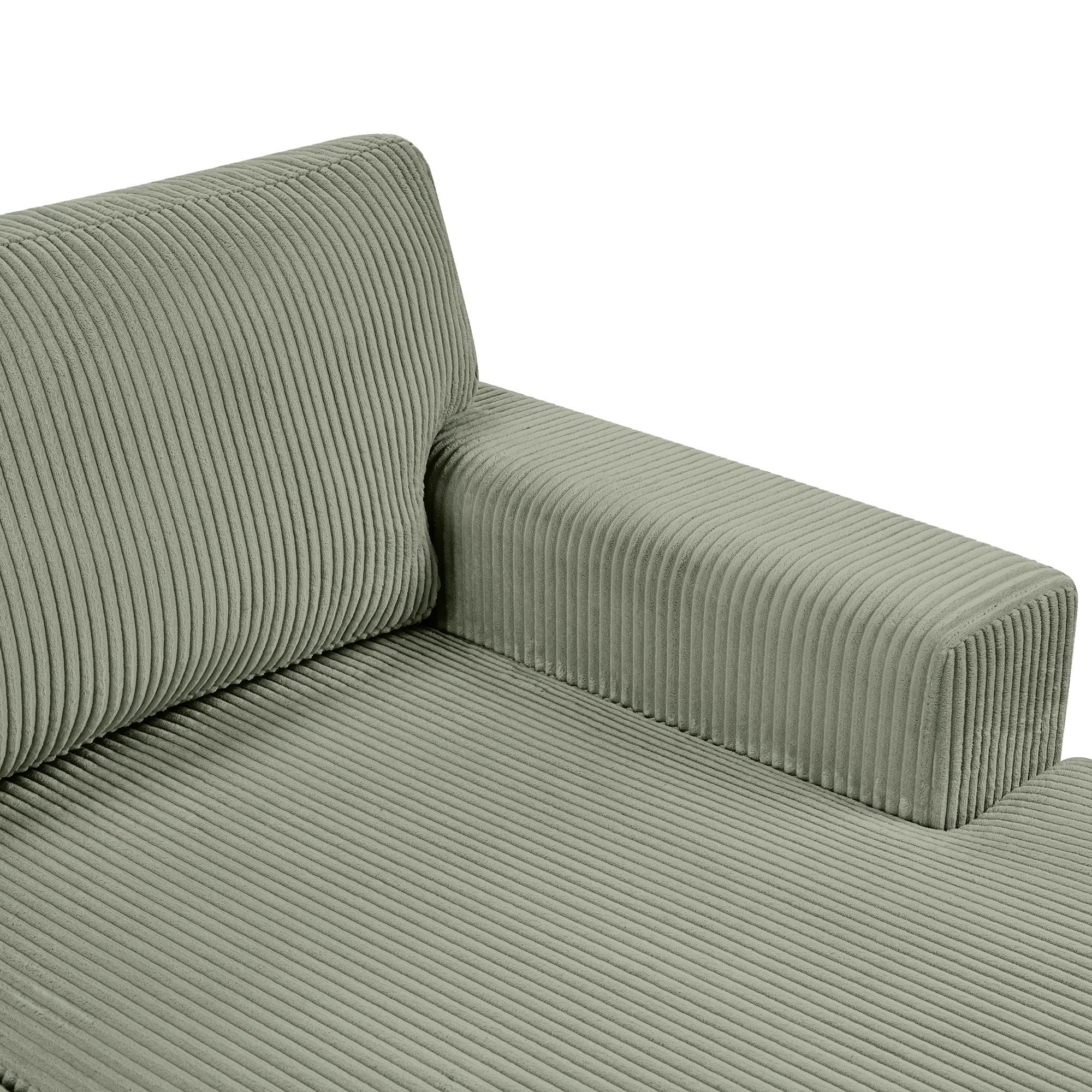 Oversized Sectional U-Shaped Sofa With Chaise Lounge And Three Soft Throw Pillows