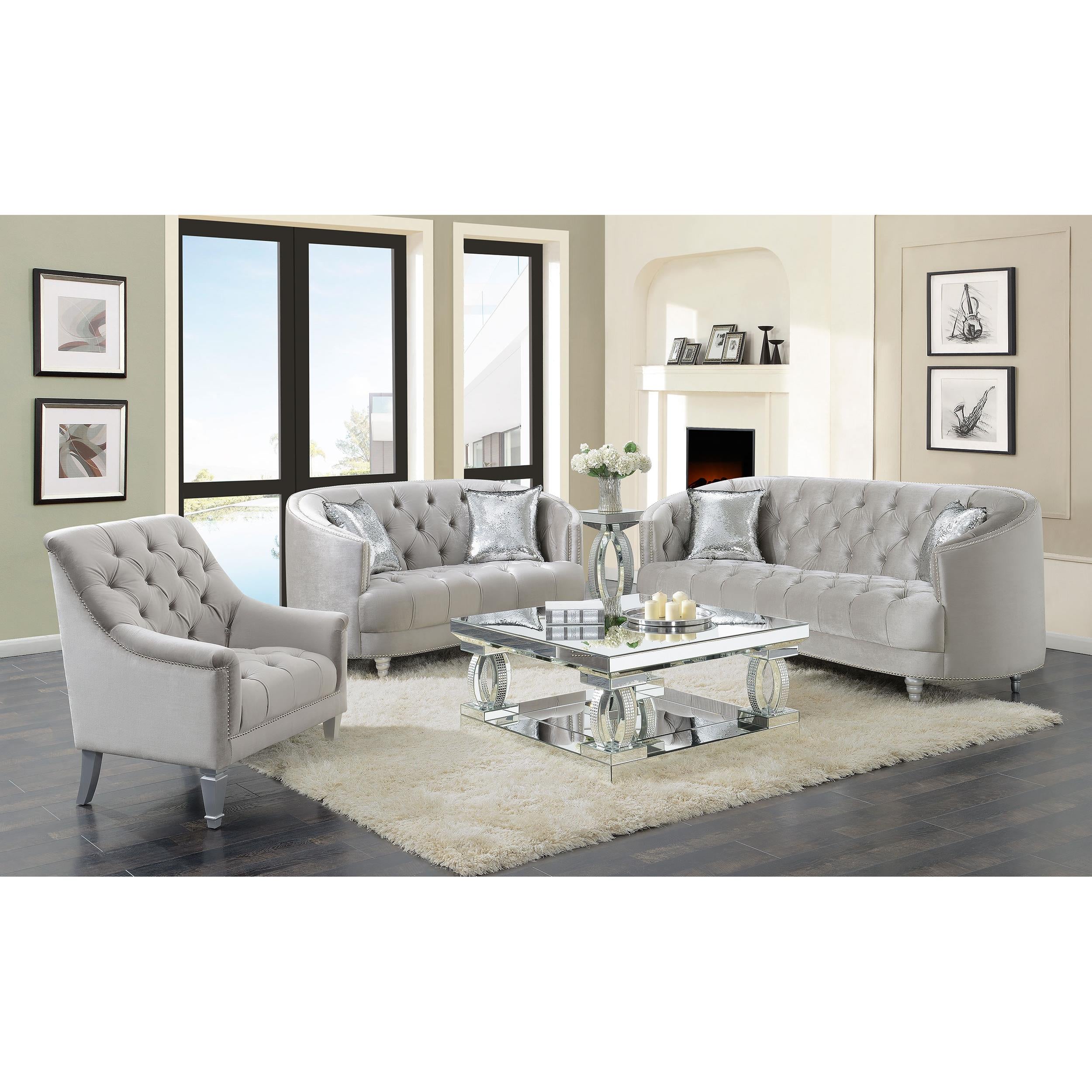 Diamond Modern Furniture COA Avonlea Stationary Fabric Loveseat 508462 IMAGE 10