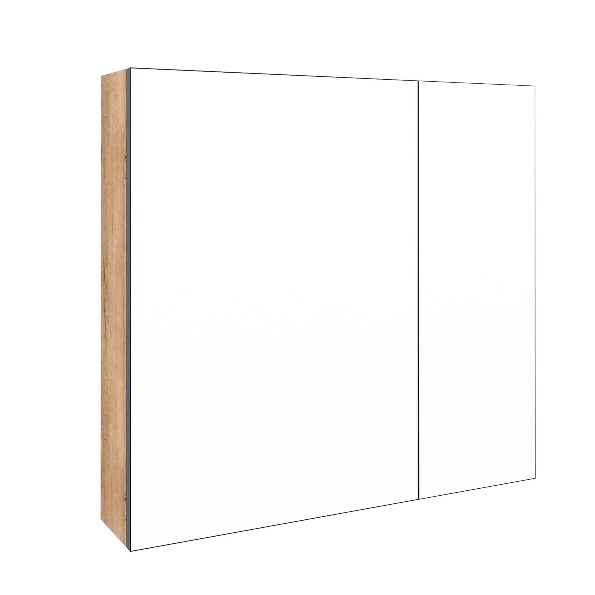 29.63" Wall Mounted Cabinet With Adjustable Shelves Storage Cabinet For Bathroom - Imitative Oak