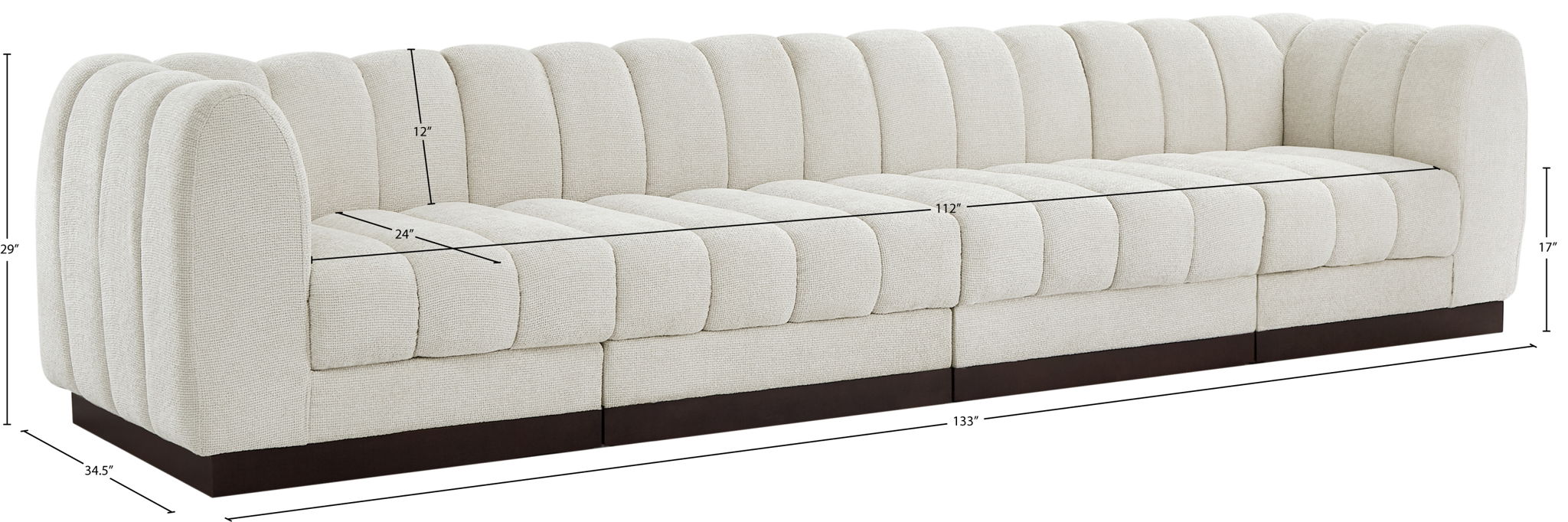 Quinn - 4 Seat Modular Sofa