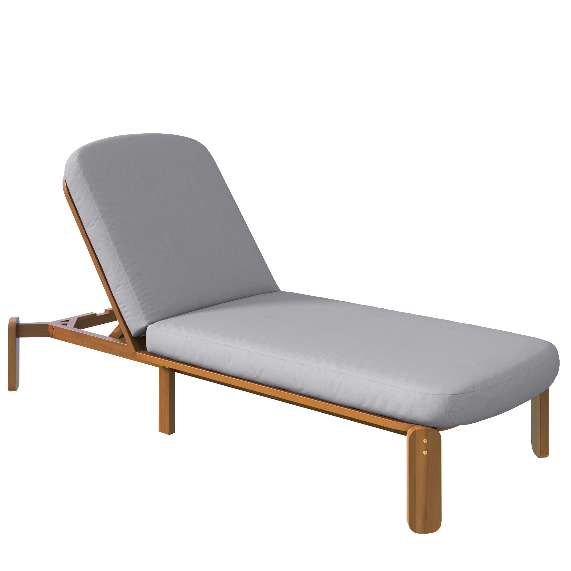 Outdoor Chaise Lounge With Adjustable Backrest