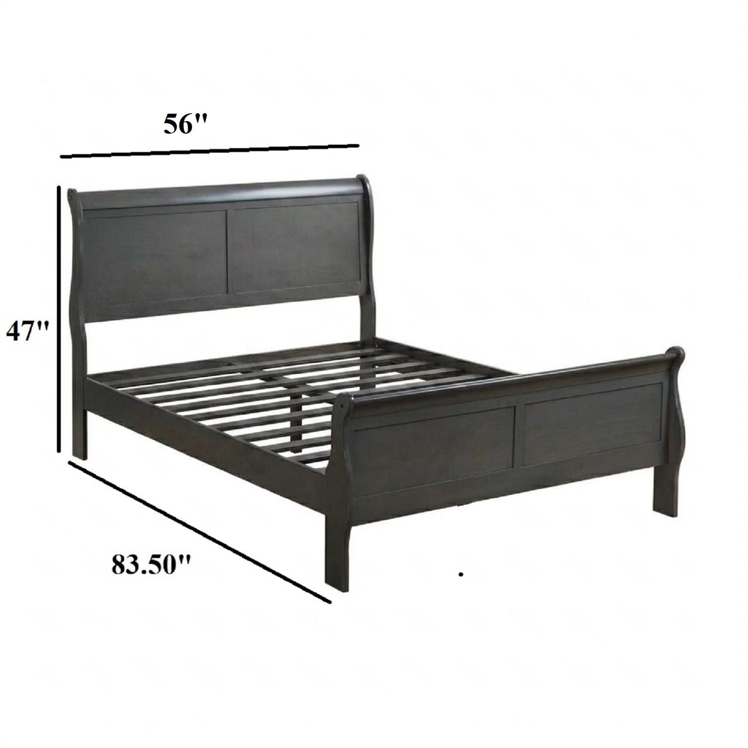 Louis Phillipe Sleigh Bed