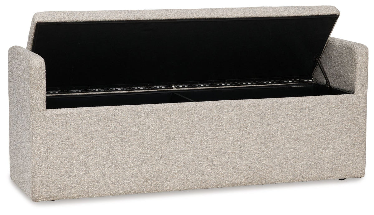 Galliden - Large Upholstered Dining Room Bench - Beige