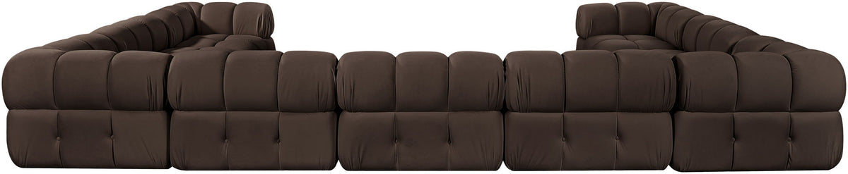 Orin - Velvet Performance Fabric Upholstered 9 Piece Sectional