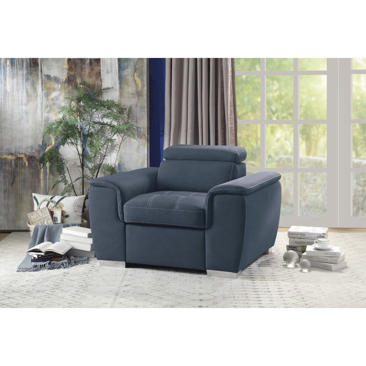 Ferriday - Chair With Pull-Out Ottoman