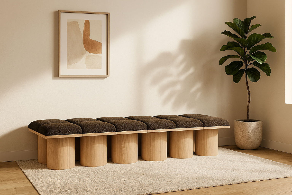 Pavilion - 12 Piece Modular Bench With Natural Base