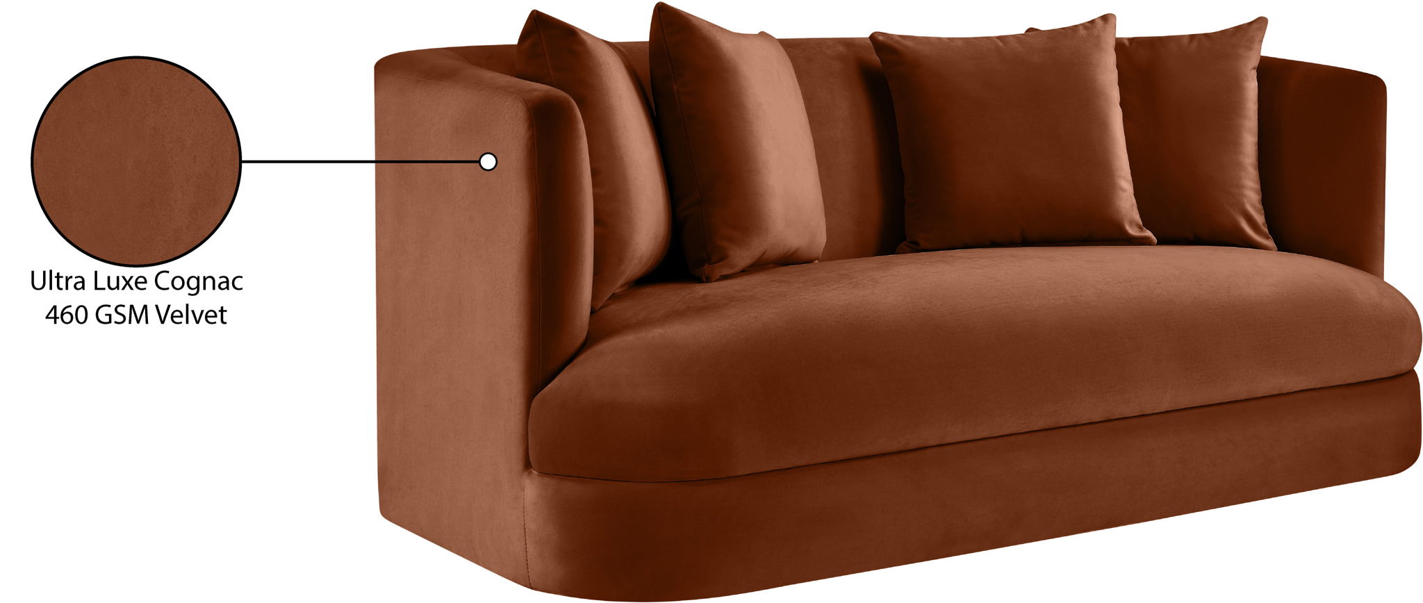 Alder - Loveseat - Cognac