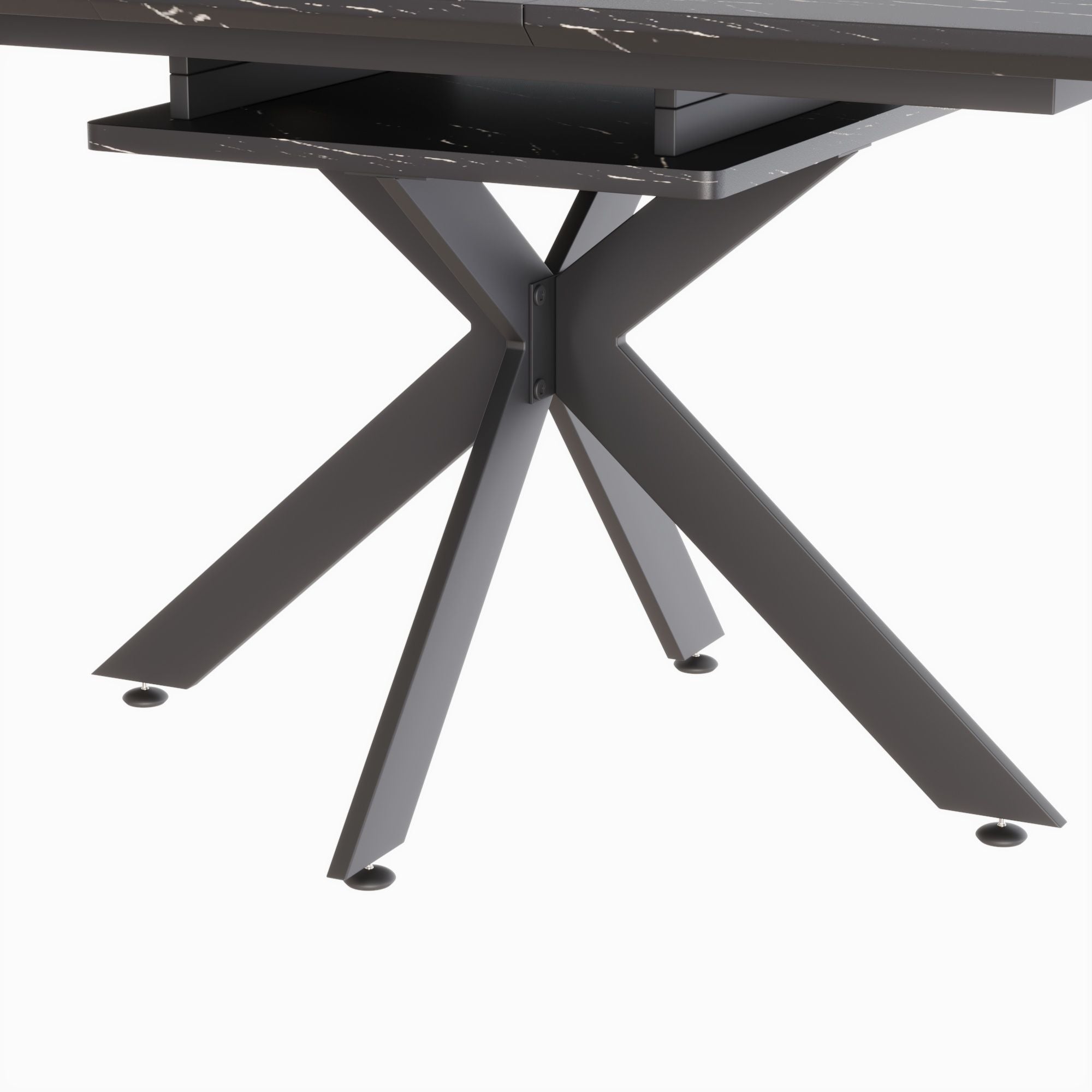 Modern Mid-Century Dining Table Set With Extendable Design