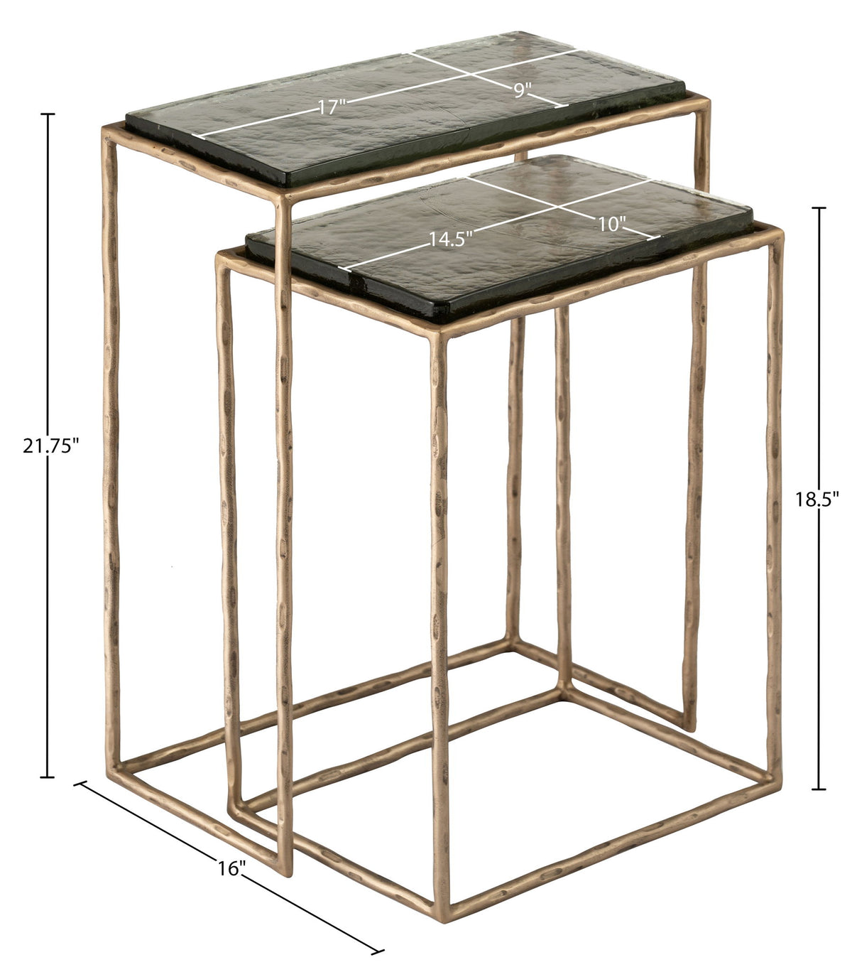 Calida - Nesting End Table - Brass