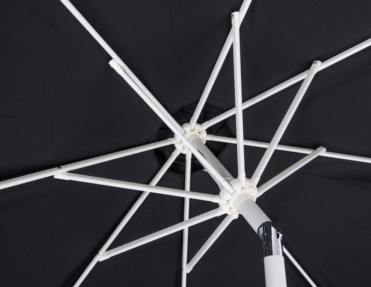 Amalfi - Aluminum Patio Umbrella - Black Base / White Pole