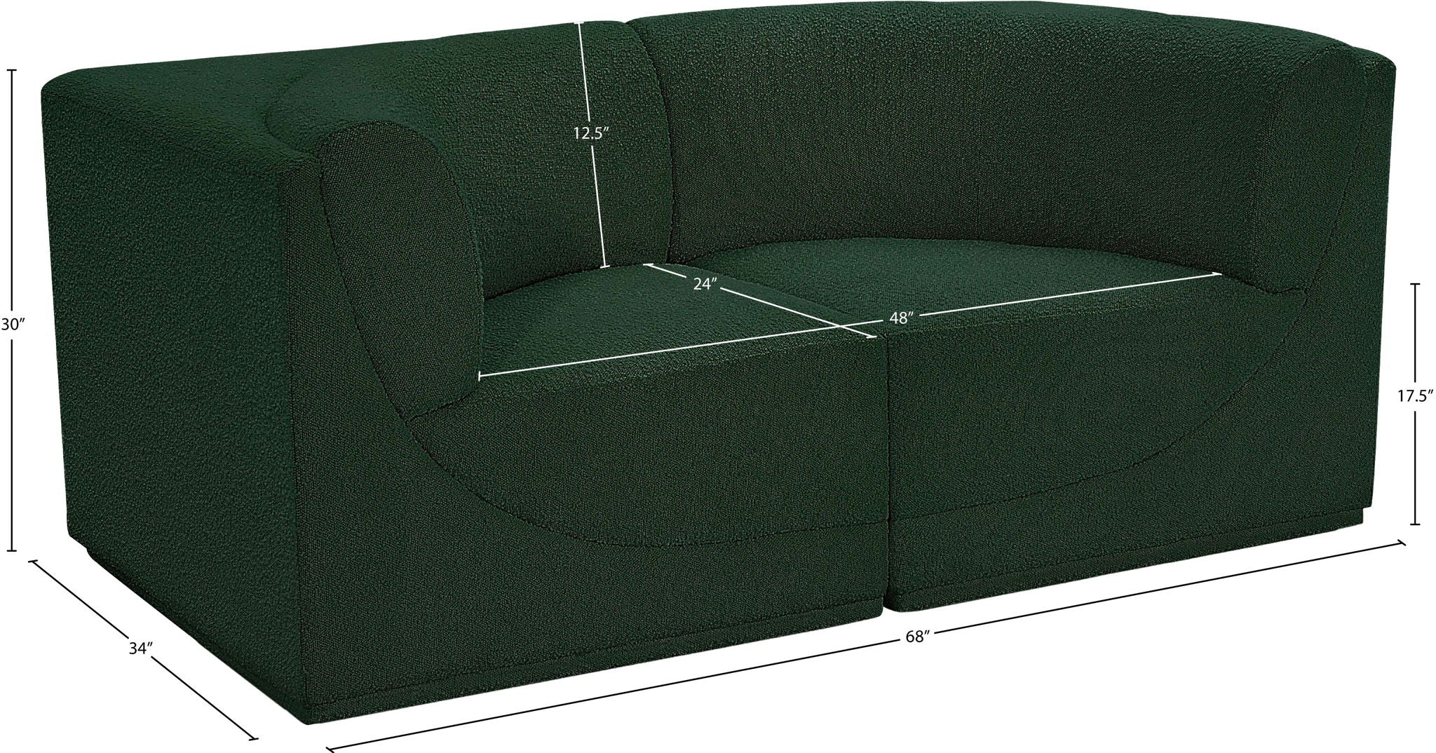 Ollie - 2 Seat Modular Sofa