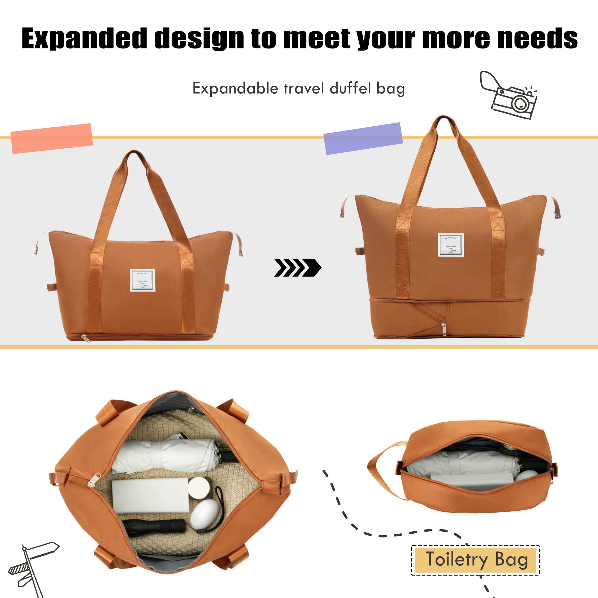 Softside Luggage Expandable Set With Duffel Bag Upright Spinner