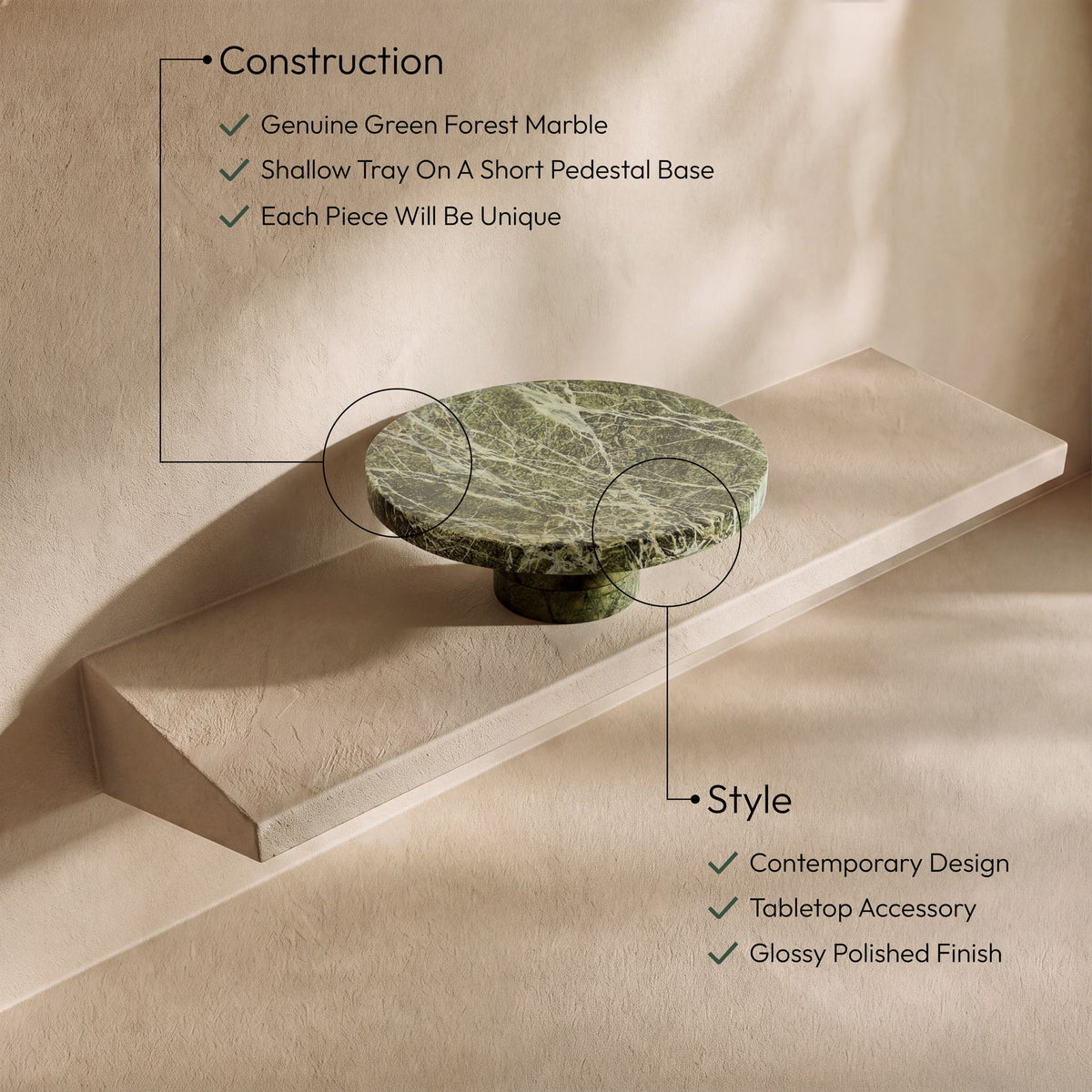 Ralston - Genuine Marble Tray