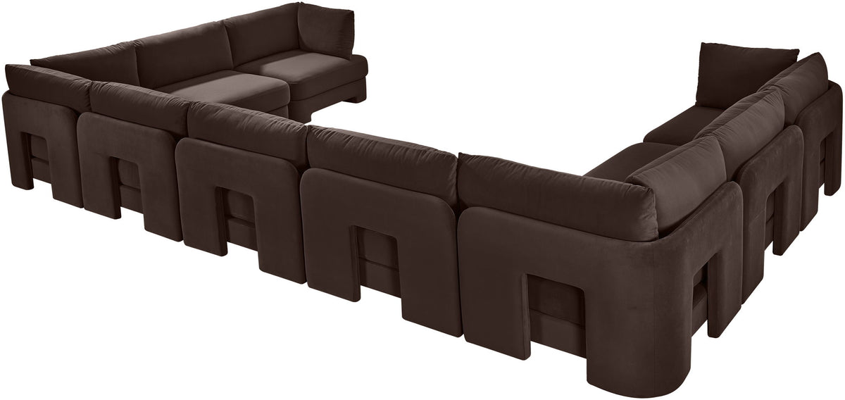 Hammond - Velvet Performance Fabric Upholstered 9 Piece Sectional