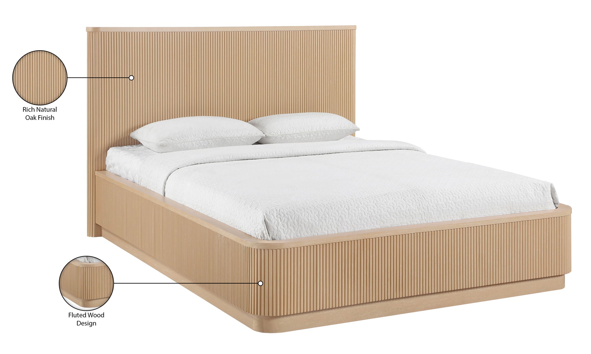 Astrid - Solid Wood And Oak Veneer Bed (3 Boxes)