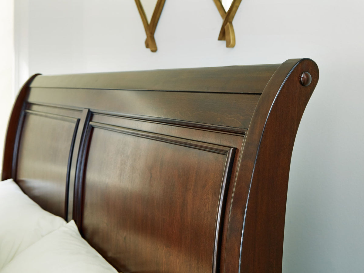 Trellington - King Sleigh Storage Bed - Brown