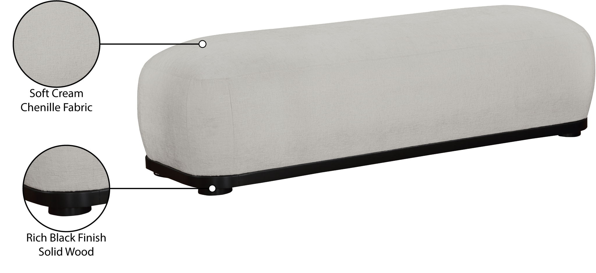 Calum - Bench - Black Frame