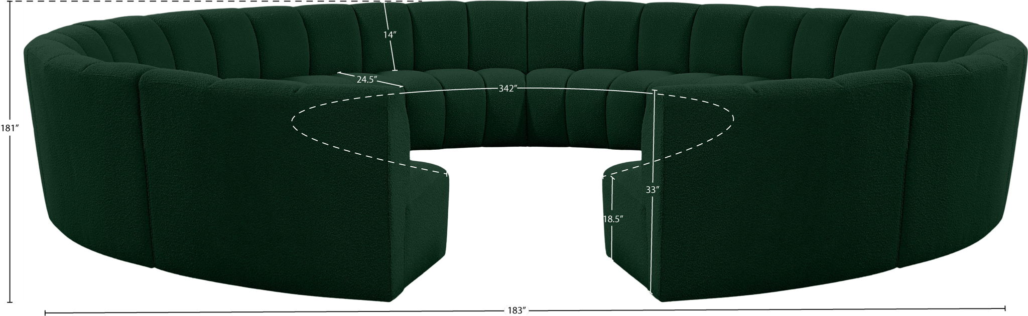 Infinity - 12 Piece Boucle Modular Sectional